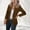 A530 Brown, variant on Womens Open Front Blazer Single Button Notched Lapel Long Sleeve Office Casual Business Work Professional Lightweight Elegant Suit Jacket Coats