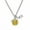 Silver , Yellow, variant on SportsCharm Softball Heart Necklace, Yellow Enamel, Silver-Plated, 18-inch Cable Chain, with Softball and Heart Pendants