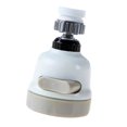 thumbnail image 2 of Yuarrent Grifo giratorio de 360 ​​°, aireador de grifo, boquilla difusora, filtro a prueba de salpicaduras, grifo de 3 engranajes, cabezal rociador, Juegos de accesorios de baño blanco PC 1, 2 of 6