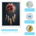 thumbnail image 3 of Diamond Art Kit for Adults, Dreamcatcher Rose Feather Arrangement Diamond Painting for Adults Beginners, 5D DIY Diamond Art Painting Kits, Colorful Diamond Painting Craft for Home Decor 12x16, 3 of 7