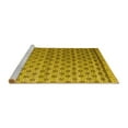 thumbnail image 2 of Ahgly Company Machine Washable Indoor Square Abstract Yellow Modern Area Rugs, 6' Square, 2 of 4