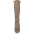 thumbnail image 6 of BLISSFUL STEP Women's Boots Rhinestone Knee High Boots Pointed Toe Stiletto Faux Suede Boots Taupe 11, 6 of 8