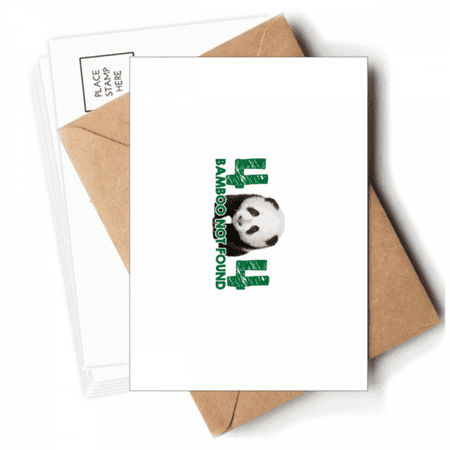 Panda Walking Children Postcards Envelopes Blank Note Cards Mailing