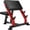 Red, variant on Preacher Curl Bench,Seated Arm Isolated Barbell Dumbbell Bicep Station for Arm Workout,Adjustable Bicep Curl Machine with 2 Bar Holders for Home Gym