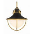 thumbnail image 3 of Crystorama Atlas 1 Light Matte Black and Textured Gold Outdoor Sconce - 13.5"W x 18.75"H x 14.5"D, 3 of 13