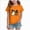 Orange, variant on 1-2 Years Kid's Short Sleeved Halloween Bow Print T Shirt For Boys And Girls Halloween Shirt Funny Boo Halloween 1T 2T 3T 4T 5T 6T 7T 8T 9T Black T-Shirt