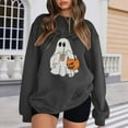 thumbnail image 6 of Boo Jee Halloween Sweatshirts for Women 2025 Long Sleeve Crewneck Cute Ghost Graphic Sweatshirt Pullover Tops, 6 of 7