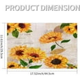 thumbnail image 2 of Sunflower Placemats Set of 4 Washable, Placemats Washable, Vinyl Waterproof Placemats 17 x11 Inch, Square Place Mats for Kitchen Dining Table, 2 of 6