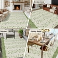 thumbnail image 5 of Rectangle Area Rugs 6 x 9 Ft, Green Floral Non-Slip Residential Carpet, Spring Flowers Indoor Crawling Mats Runner Rugs for Living Room/Dining Room/Bedroom, 5 of 8