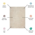 thumbnail image 5 of Nourison  Sandy Indoor / Outdoor Solid Area Rug Ivory/Gold 2' x 6' 6' Runner Blue Runner, 5 of 5