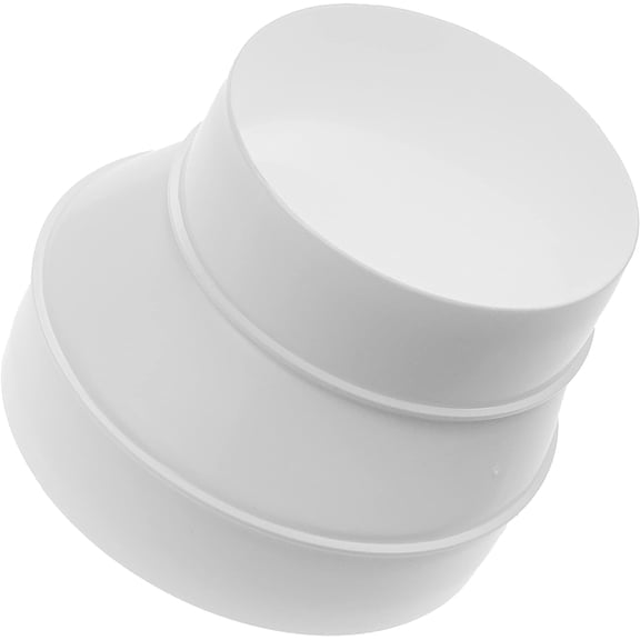 Repa Market 5" to 4" Round Plastic Duct Reducer - PVC Pipe Increaser, HVAC Exhaust, Intake