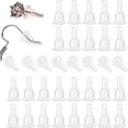 thumbnail image 1 of 100pcs Silicone Earring Backs Dust-Proof Hypoallergenic Soft Ear Safety Pads Backstops for Stabilize Earring Studs Hooks, 1 of 5