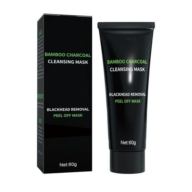 Bamboo-Charcoal Blackhead Peeling Mask, Oil Control Skin Care Mask, Shrink Pores Face Mask, for All Skin Types