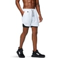 thumbnail image 4 of 2 In 1 Running Shorts with Phone Pocket Gym Workout Quick Dry Mens Shorts 5 Inch, 4 of 7