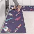thumbnail image 2 of Kitchen Rugs Sets Of 2,Feather and Arrow Pattern Anti Fatigue Kitchen Mat Rugs Non Slip Washable,Decorative Kitchen Floor Mats for Kitchen,Sink,Laundry,17"X47", 2 of 5