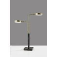 thumbnail image 4 of Adesso® Rowan LED 2-Arm Desk Lamp, 25-1/4"H, Antique Brass Shade/Black Base, 4 of 12