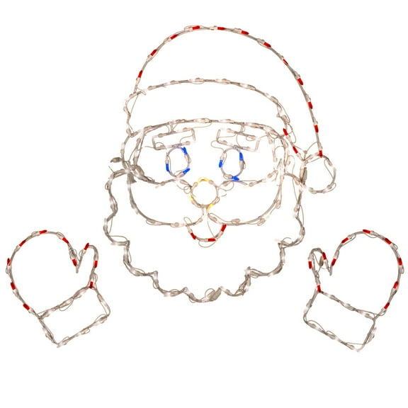 CC Christmas Decor LED Lighted Peek a Boo Jolly Saint Nick Outdoor Christmas Decoration - 32.25"