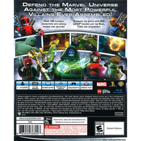 LEGO Marvel Super Heroes, Warner Bros, Playstation (Best Playstation 4 Games For Kids)