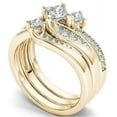 thumbnail image 5 of Electroplated 18k Gold Rose Gold Diamond Zircon Ring, 5 of 5