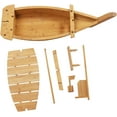 thumbnail image 5 of Miumaeov Serving Sushi Boat Tray Platter 31.5" Wooden Bamboo Nautical Decor Food Display, 5 of 9