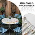 thumbnail image 5 of Botanical Wildflowers Fitted Tablecloth with Elastic Edged, Round Table Cloth for Dining Table, Spring Farmhouse Floral Grey Plaid Waterproof Oil Proof Table Cover for Indoor Outdoor 55"-60", 5 of 8