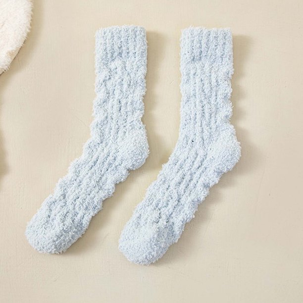 Women's Thick Warm Wool Mid-Tube Socks for Winter - Soft Cotton Casual Floor Sleep Socks