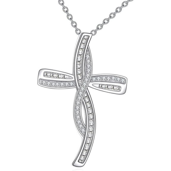 Cross Necklace 925 Sterling Silver Cross Jewelry Pendant Necklaces Jewelry for Women