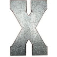 thumbnail image 4 of Huge 20" Metal Letter "X" Wall Decor, Silver with Rusted Edges, Galvanized Wall Mountable Decoration for Country, Mid-Century, or Farmhouse Themed Room or Event, 4 of 6