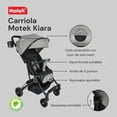thumbnail image 2 of Carriola Bebé Motek Kiara Plegable Ligera Compacta Viaje Gris, 2 of 6
