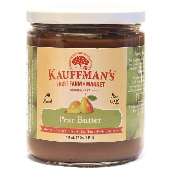 Kauffman Orchards Pear Butter Spread, 17 oz. Jar Pack of 1