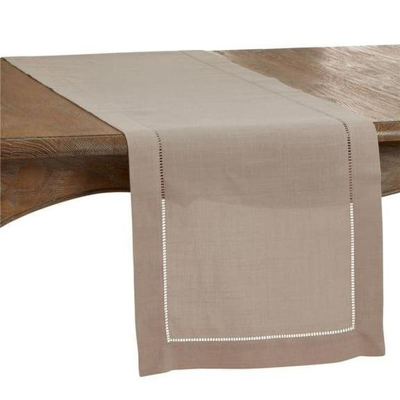 Saro Lifestyle Classic Hemstitch Border Table Runner 16"x120"