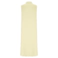 thumbnail image 7 of Vacation Dresses for Women Button Up Collared Shirt Dress with Pocket Solid Color Sleeveless Maxi Dress Summer Beach Split Dresses, 7 of 7