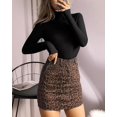 thumbnail image 2 of Womens Mock Turtle Neck Long Sleeve Tops Bodysuit Jumpsuit, 2 of 5