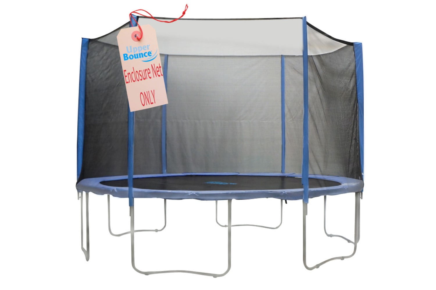 Using 4 Straight Poles NET ONLY Upper Bounce Trampoline Replacement Enclosure Safety Net Fits for 6 FT Round Frames Installs Outside of Frame 