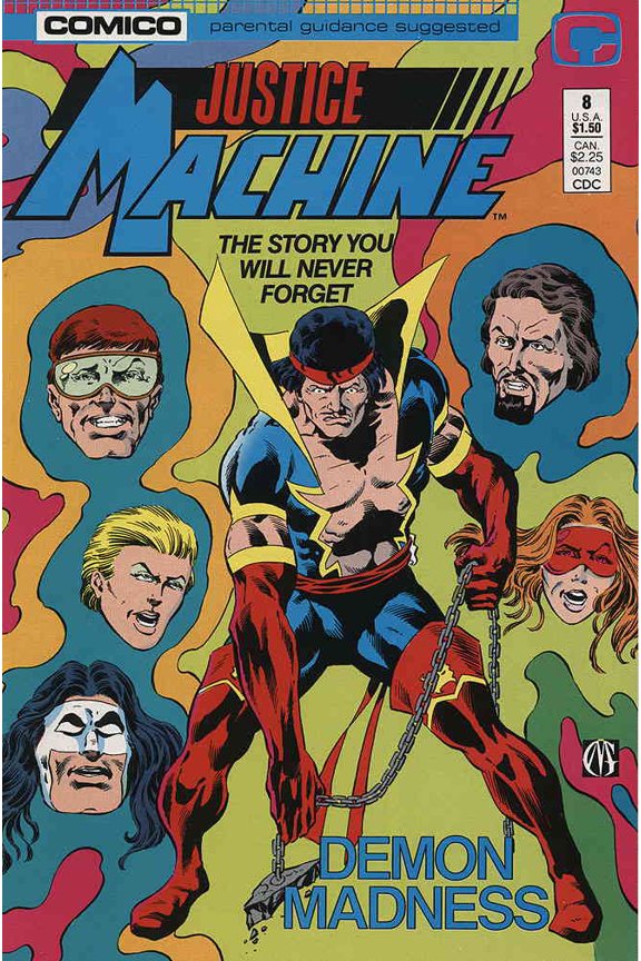 Justice Machine (Comico) #8 VF ; COMICO Comic Book