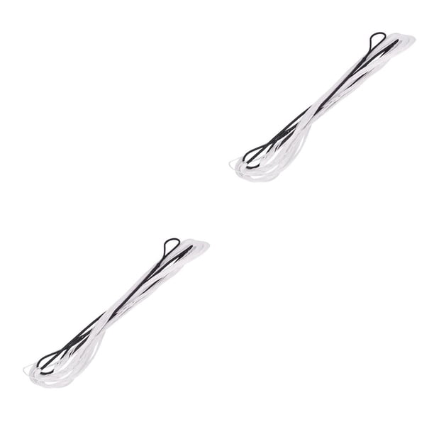 Advancent Cuerda de 12 hebras tejido resistente a la abrasión suministros de tiro con de vuelo rápido ligero fácil operación negro Blanco negro 60 pulgadas 2piezas