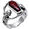 thumbnail image 2 of FDLK, anillo de calavera Punk Vintage para hombre, anillo de compromiso de Hip Hop, anillos de circón rojo a la moda para hombre, joyería para mujer, anillos de Color plateado Tan Jianjun unisex, 2 of 2