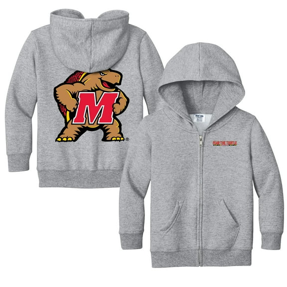 Toddler Chad & Jake  Heather Gray Maryland Terrapins Logo Full-Zip Hoodie Jacket
