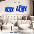 thumbnail image 3 of Elephant Stock Abstract Blue Hexagons Wall Art - Horizontal Multi Panel Canvas - Living Room Wall Decor - Abstract Multi Panel - Blue And Gray Decor - 43" x 27", 3 of 4