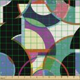 thumbnail image 2 of Ambesonne Abstract Fabric by the Yard Upholstery, Art Deco Motifs Graphic, 10 Yards, Multicolor Black, 2 of 5