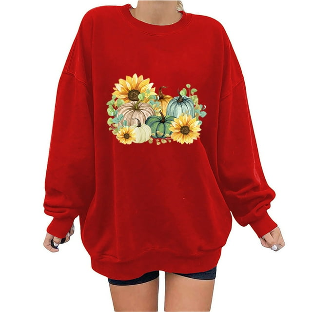 Sudadera Para Mujer, Sudaderas de Cuello Redondo, Blusa Holgada de Manga Larga Con Estampado de Otoño A La Moda, Jersey Informal de Cuello Redondo, Tops, Sudadera Odeerbi ODB130918