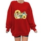 thumbnail image 1 of Blusa holgada de manga larga con estampado de otoño para mujer, suéter informal con cuello redondo, Tops, sudadera Fridja  fjkfkj7073, 1 of 4
