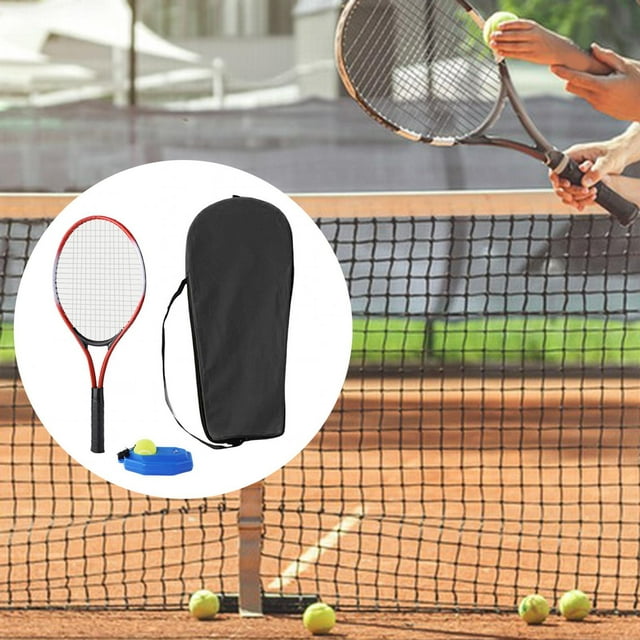 Trainer Portable Tools with Carrying Bags Ball with Elastic String Tennis er Set for Park Backyard Garden Beginner Red for Kids 52x22cm