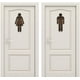 thumbnail image 7 of 2 Pieces Restroom Sign Wooden Restroom Standing Sign Male and Female Sign for Business Home Office and Restaurants, 7 of 7