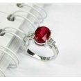 thumbnail image 2 of 925 Sterling Silver Natural Red Ruby Engagement Ring Gift Free Ship, 2 of 4