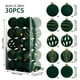 thumbnail image 2 of Adornos navideños, 30 bolas navideñas de terciopelo flocadas, adornos para árbol de Navidad, bolas de plástico, adornos colgantes decorativos navideños, decoración para árbol de Navidad, bola decorati, 2 of 5