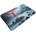 thumbnail image 3 of Bathroom Rugs Non Slip Washable - Lighthouse in a Stormy Sea Kitchen Mats for Floor, Area Rugs for Entryway Rugs Indoor, Laundry Bathroom Room Door Rug with Rubber Backing 20x31.5in, 3 of 8