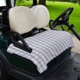 thumbnail image 2 of Golf Cart Seat Covers for 2 Seater,Purple Microfiber Cart Seat Towel Blanket,Grid Checkered Plaid Gingham Lattice Trellis Absorbent Breathable Non Slip Bench Seats Protector for Golf Course 51"x31", 2 of 9