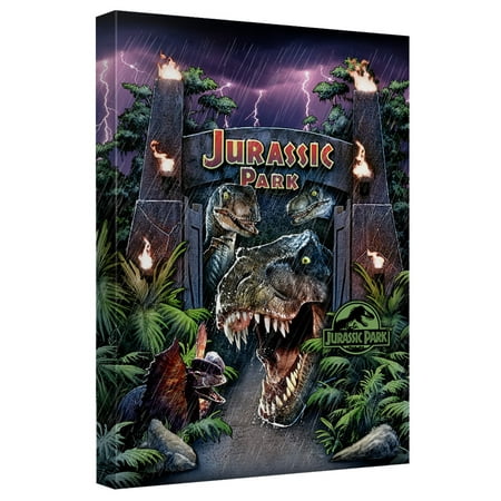 Jurassic Park Welcome To The Park Canvas Wall Art With Back Board