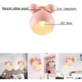 thumbnail image 4 of Lámparas de pared interiores Lámpara de noche de dormitorio nórdico personalidad creativa niños simple macaron madera lectura luz luz pasillo decoración lámpara de pared - Luces de pared rosa, 4 of 6